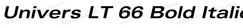 Univers LT 66 Bold Italic字体转换